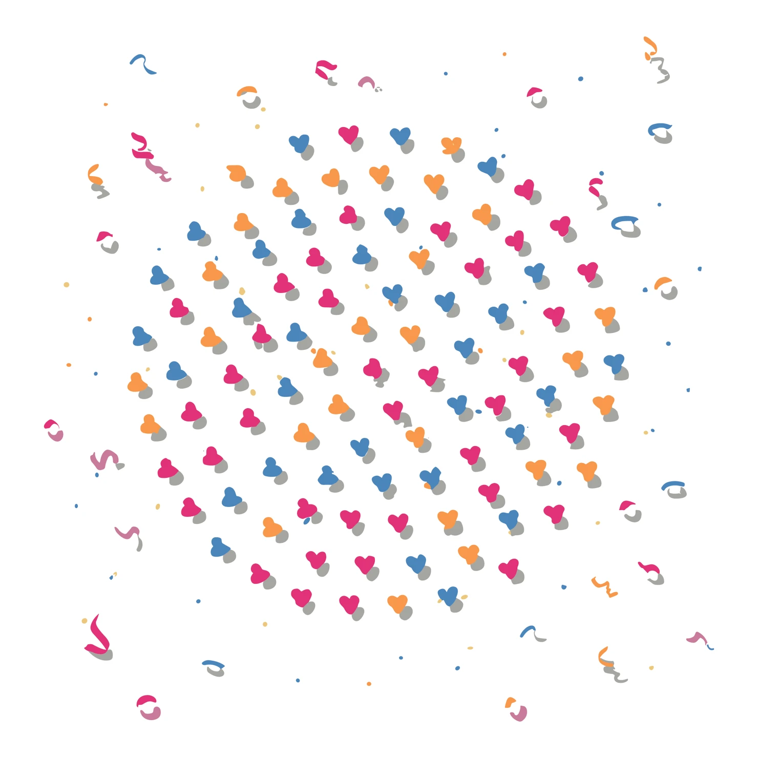 Confetti customizable clip art set design #37276