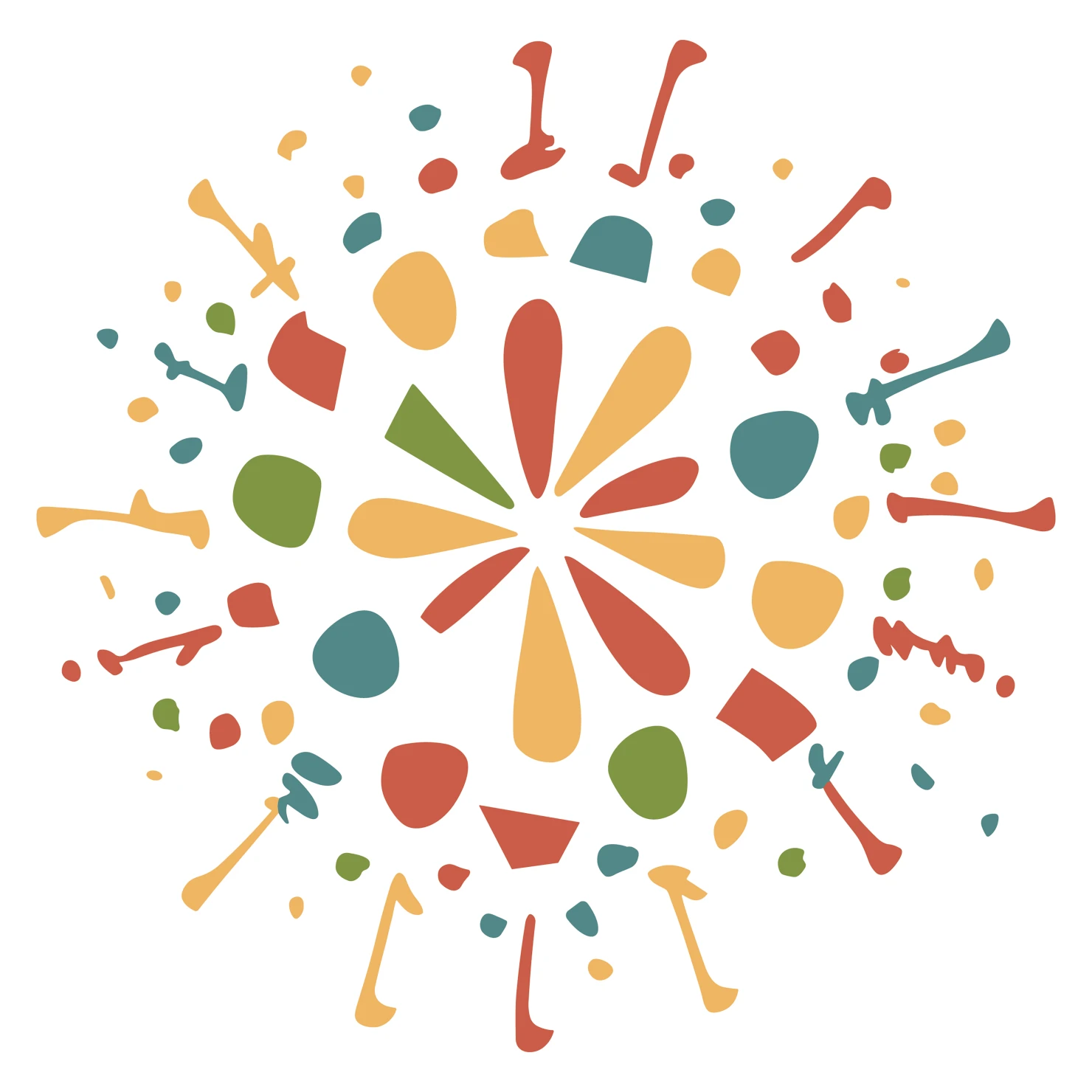 Confetti customizable clip art set design #37288