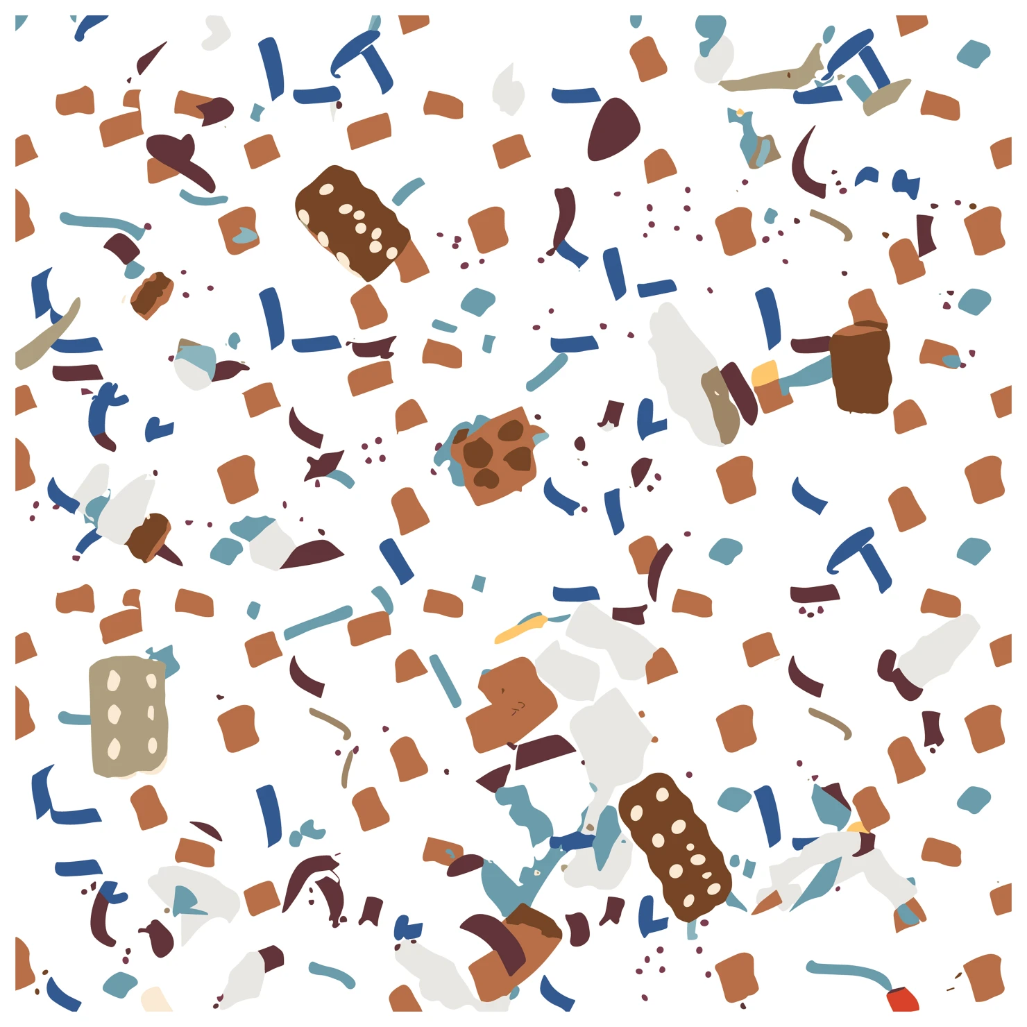 Confetti customizable clip art set design #37316