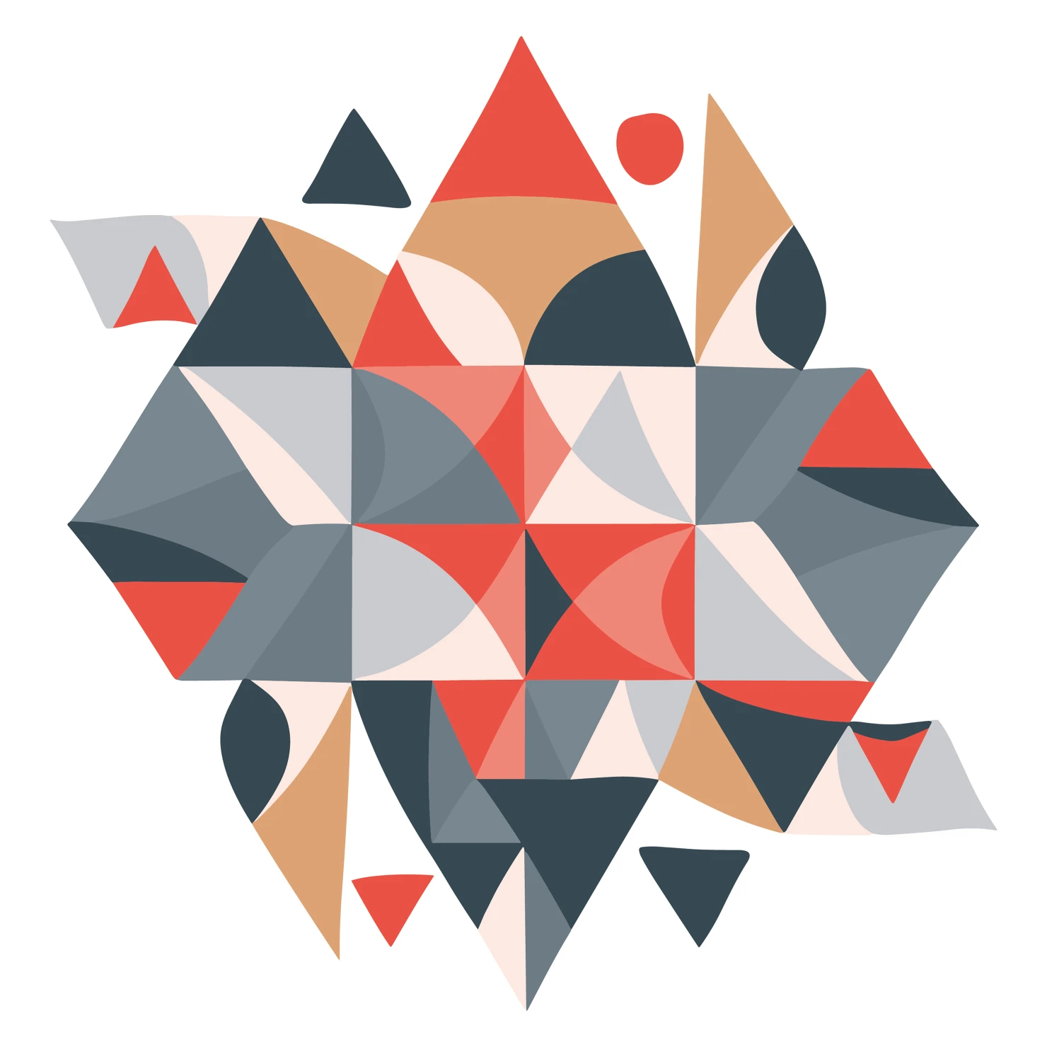 Geometric triangle customizable clip art set design #37337