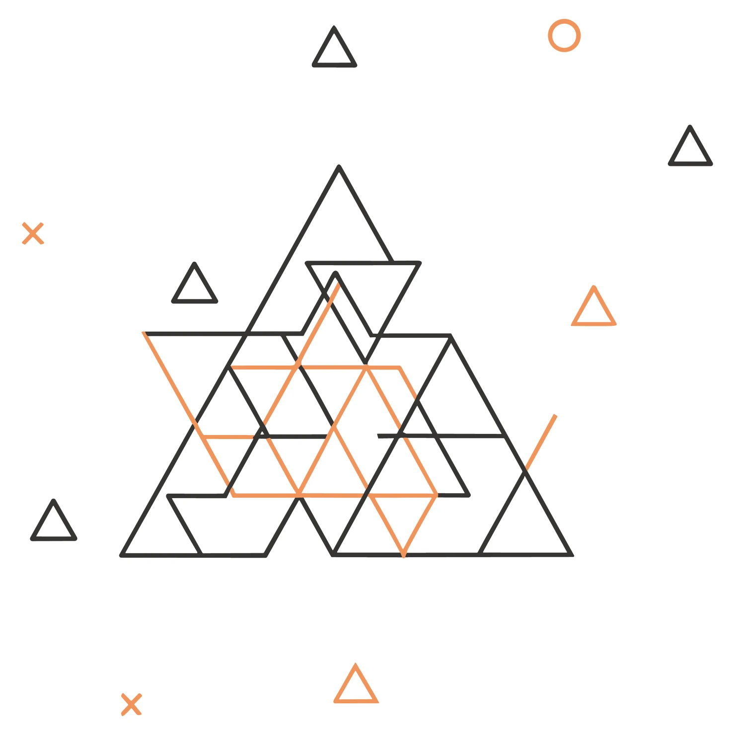 Geometric triangle customizable clip art set design #37338
