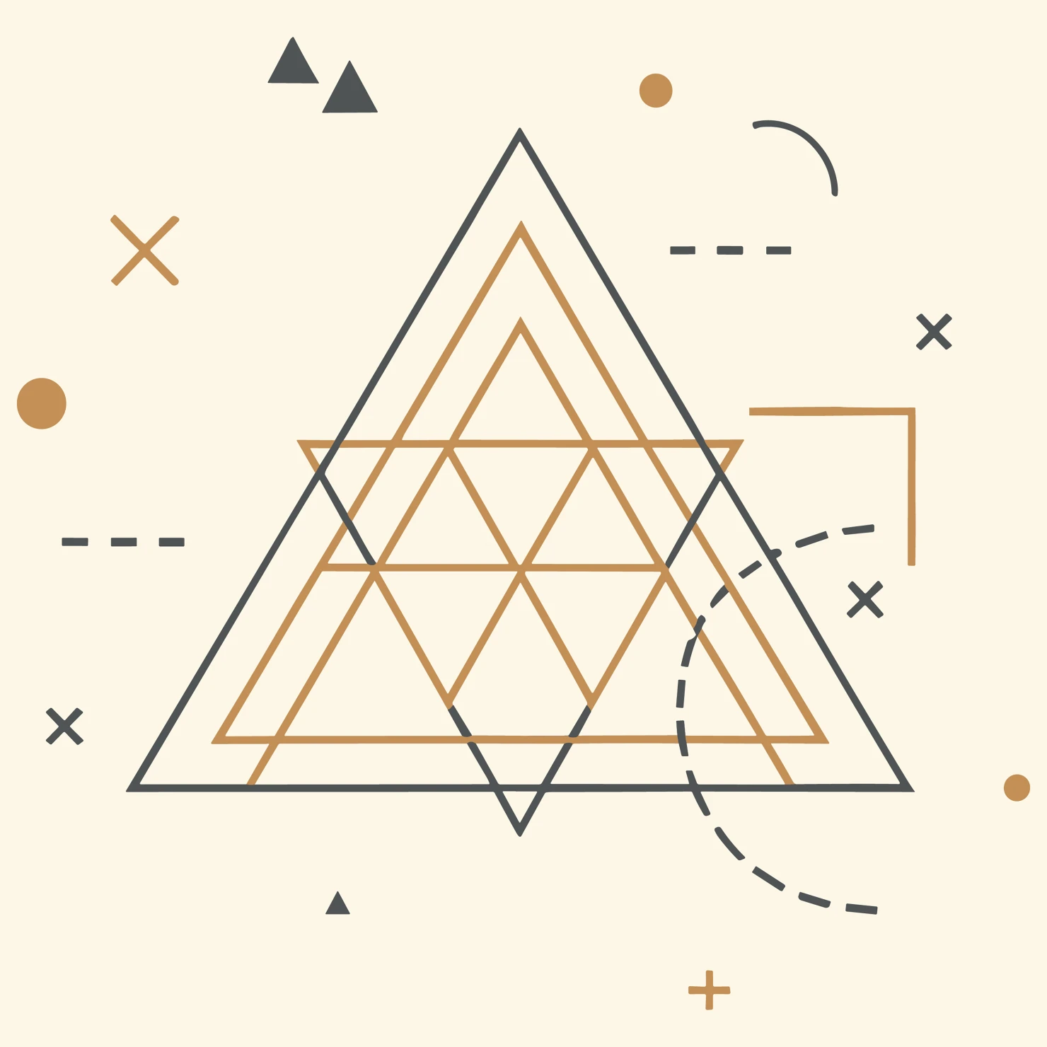 Geometric triangle customizable clip art set design #37344