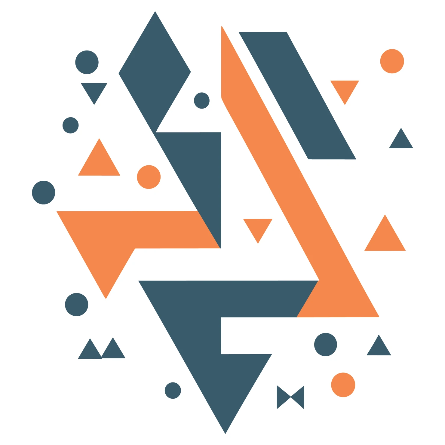 Geometric triangle customizable clip art set design #37346