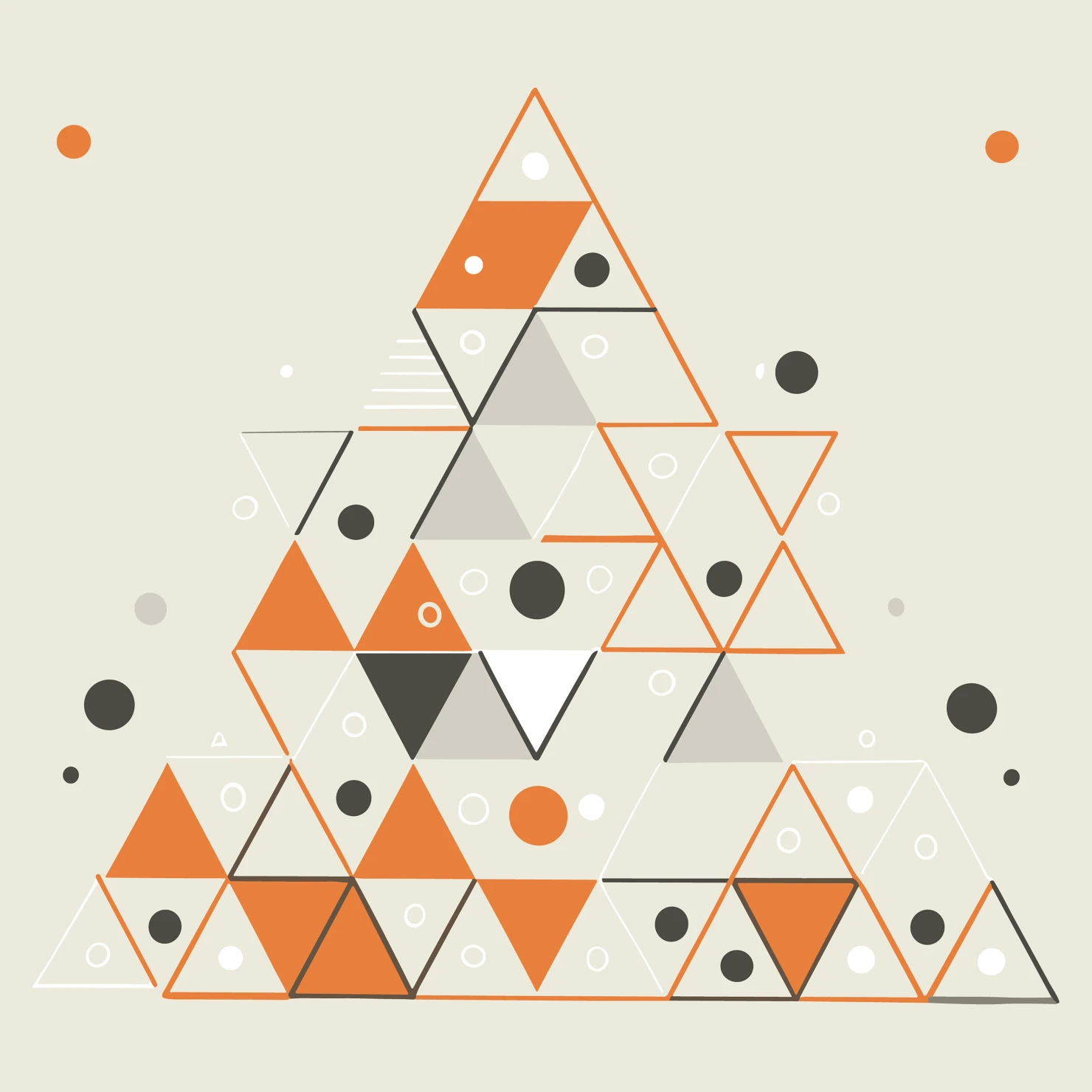 Geometric triangle customizable clip art set design #37348