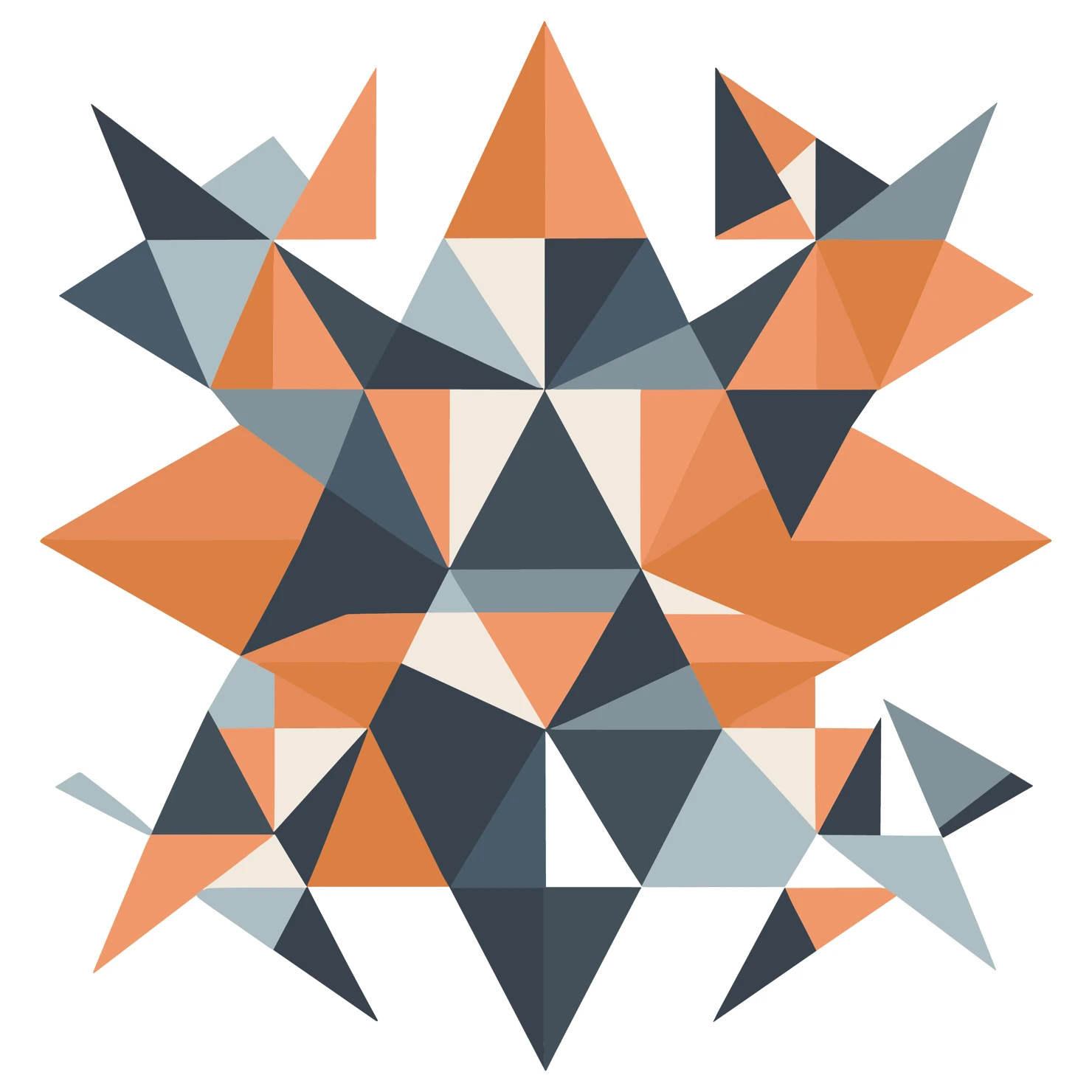 Geometric triangle customizable clip art set design #37350