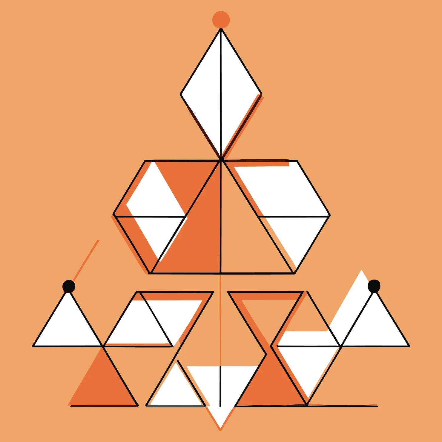 Geometric triangle customizable clip art set design #37351