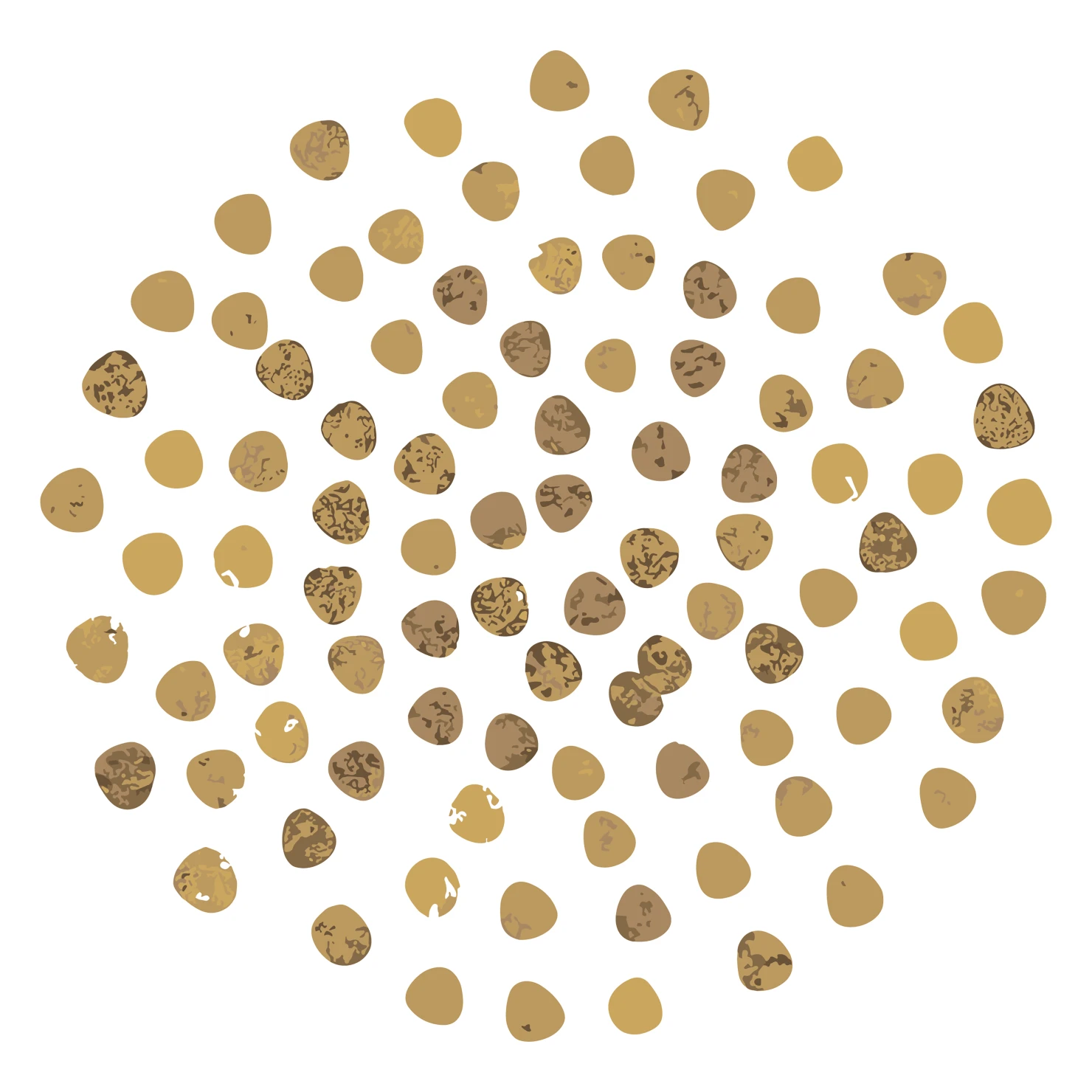 Golden confetti customizable clip art set design #37359
