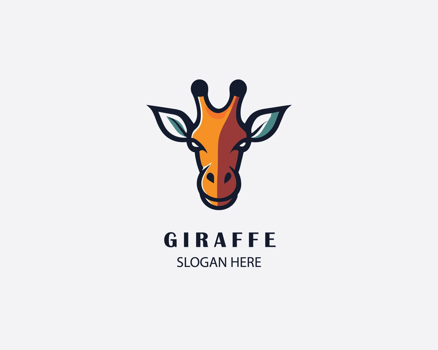 Giraffe customizable logo set design #37365