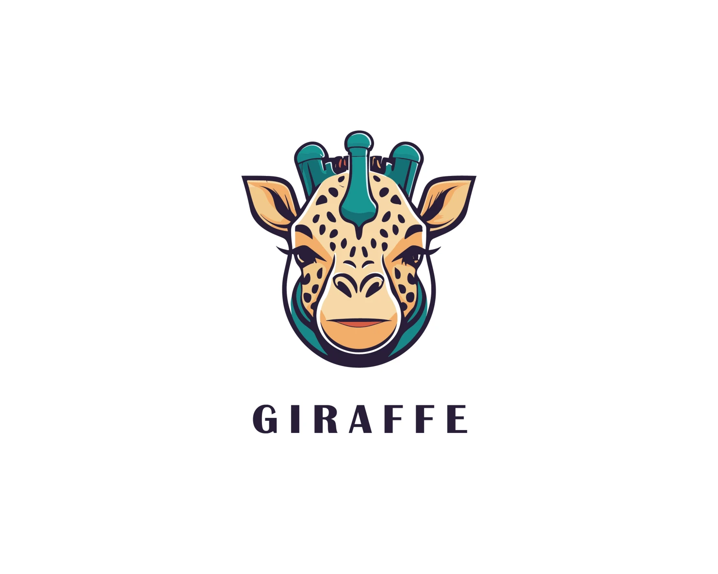 Giraffe customizable logo set design #37367