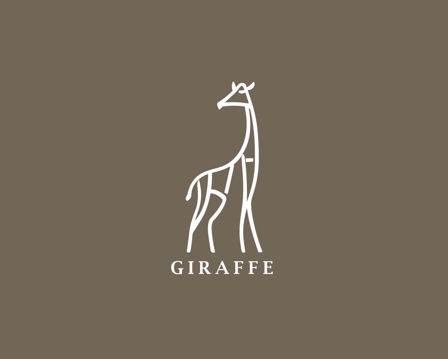 Giraffe customizable logo set design #37369