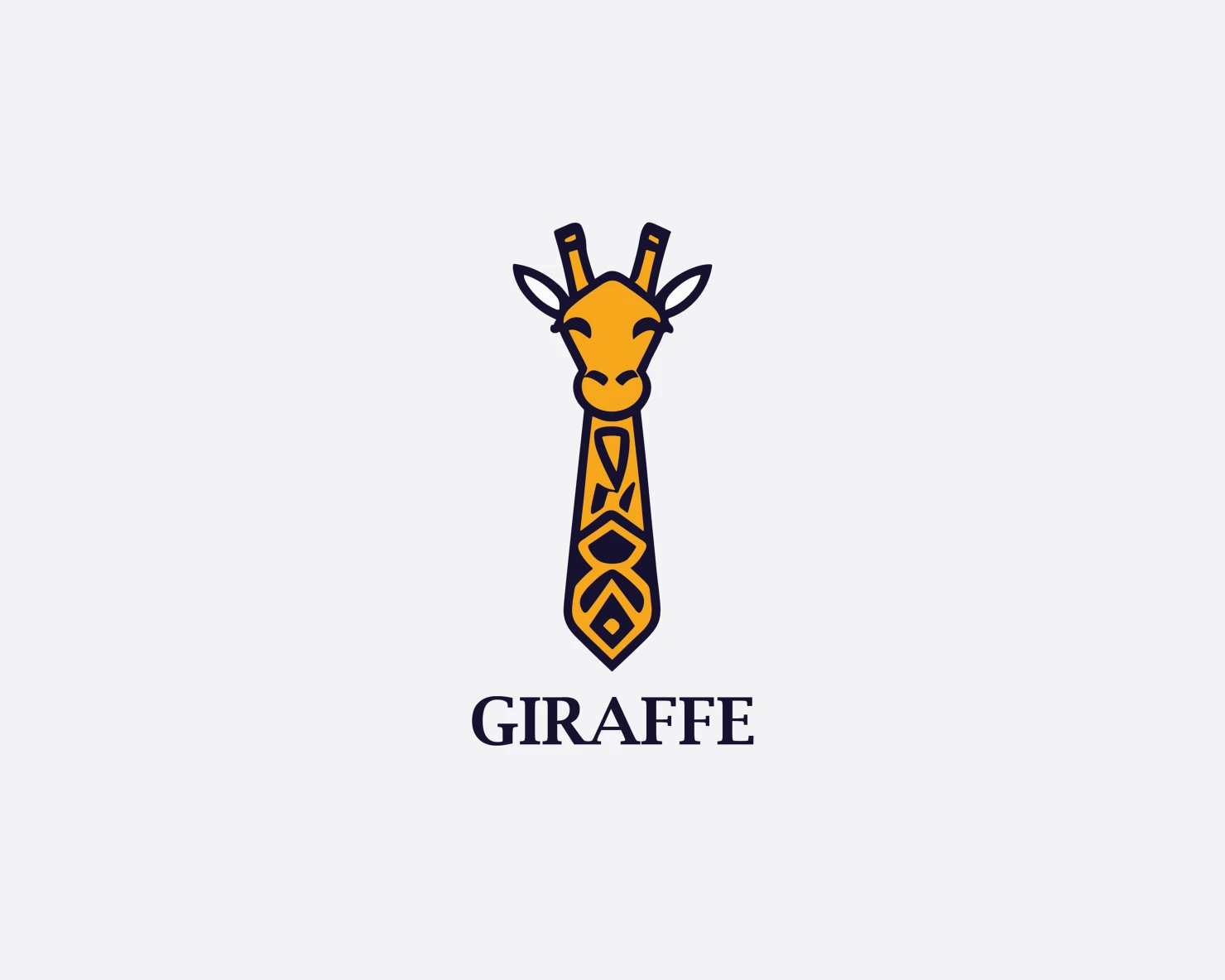 Giraffe customizable logo set design #37371