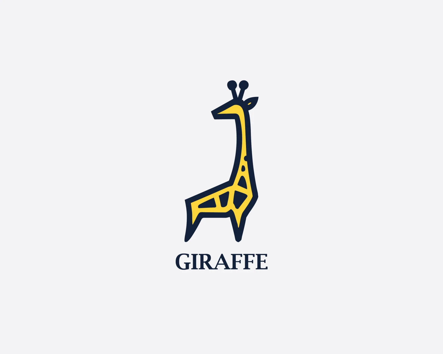 Giraffe customizable logo set design #37372