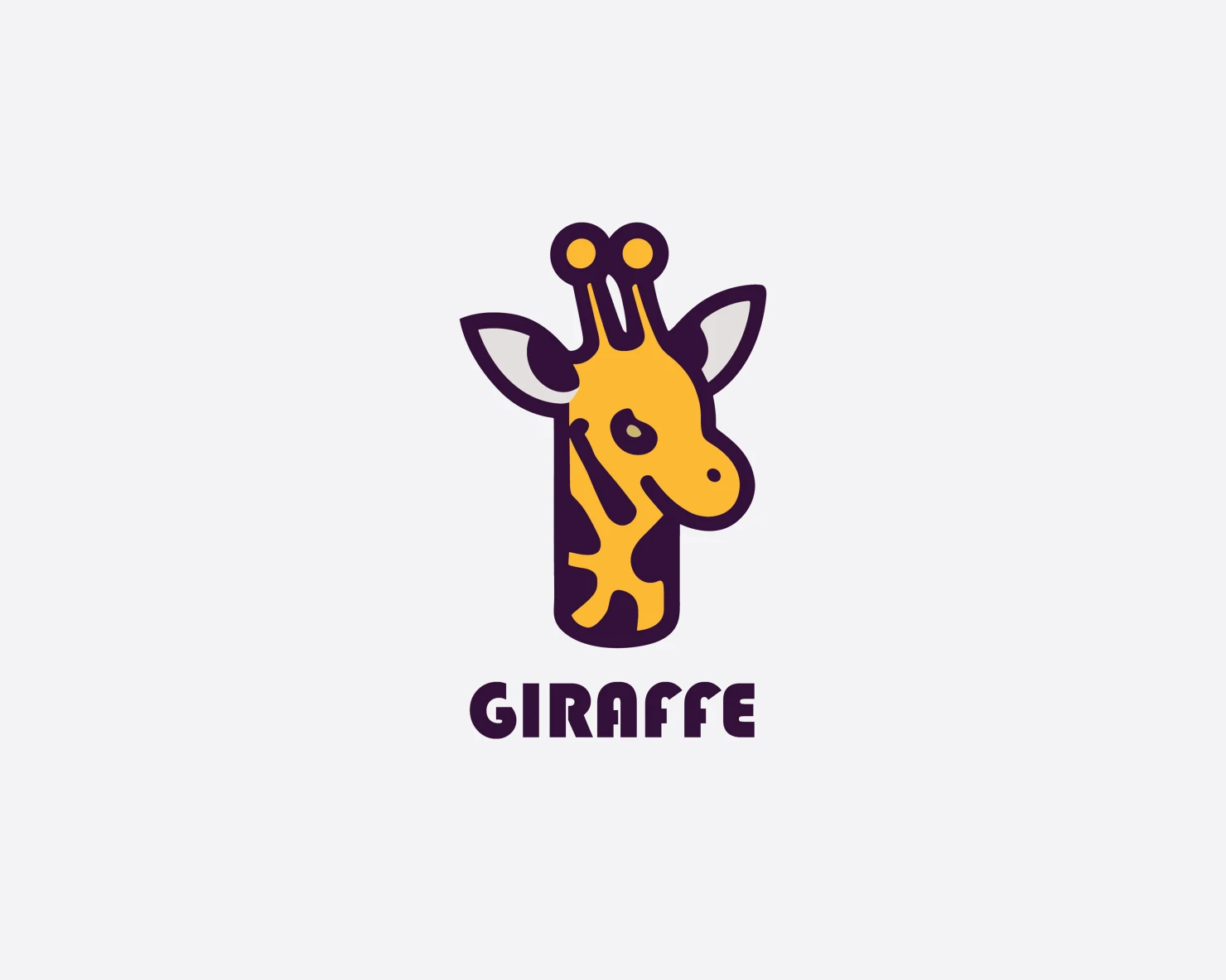 Giraffe customizable logo set design #37374