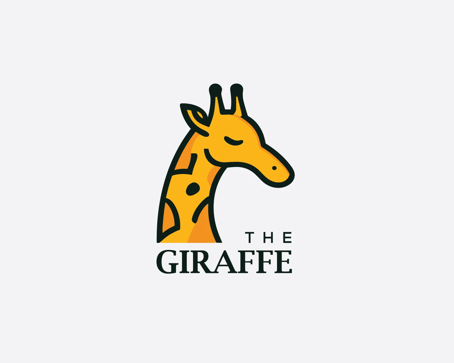 Giraffe customizable logo set design #37376