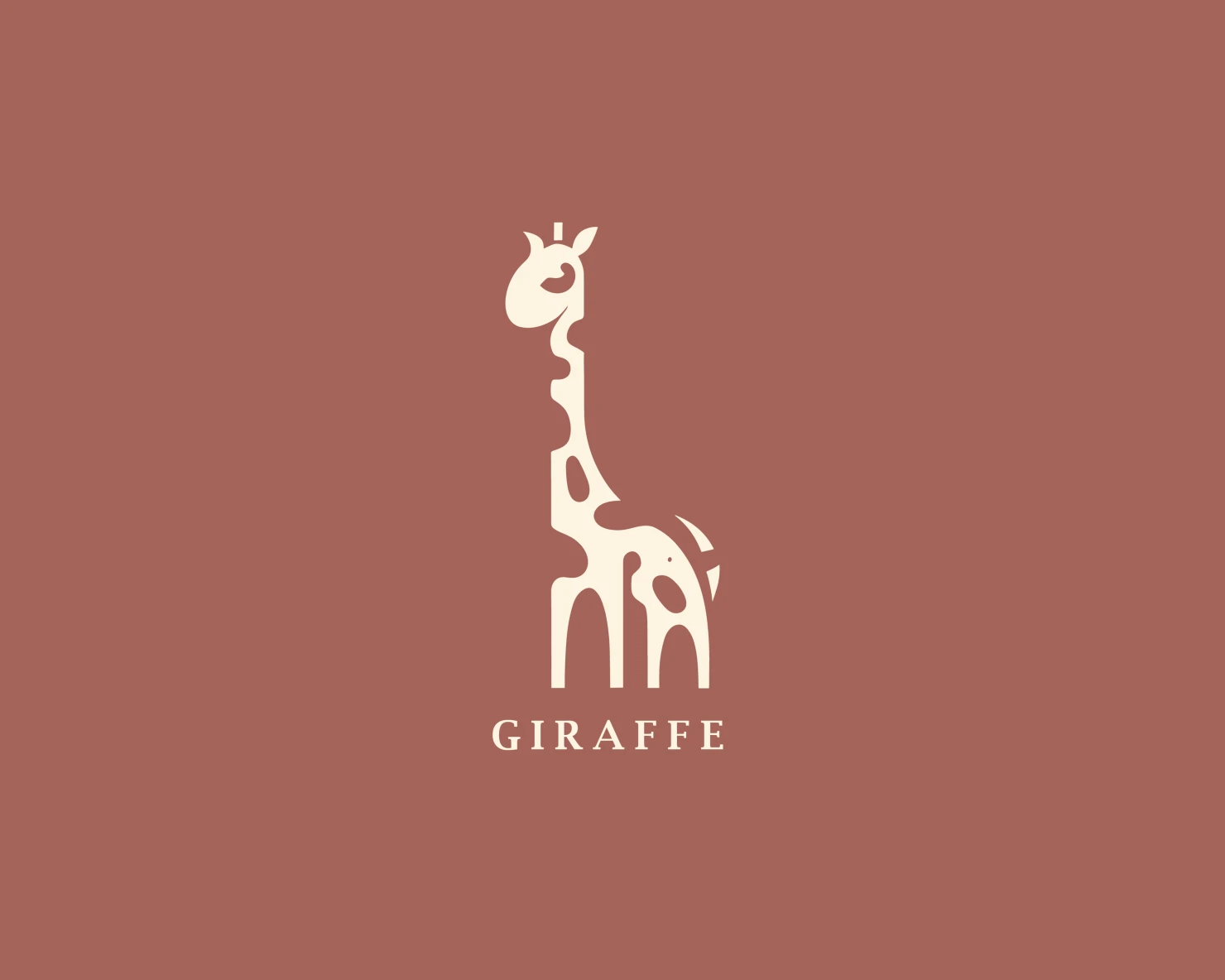 Giraffe customizable logo set design #37378
