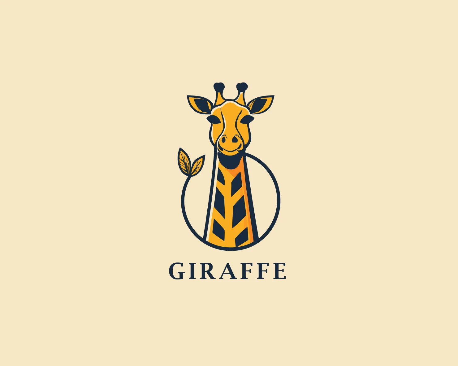 Giraffe customizable logo set design #37380