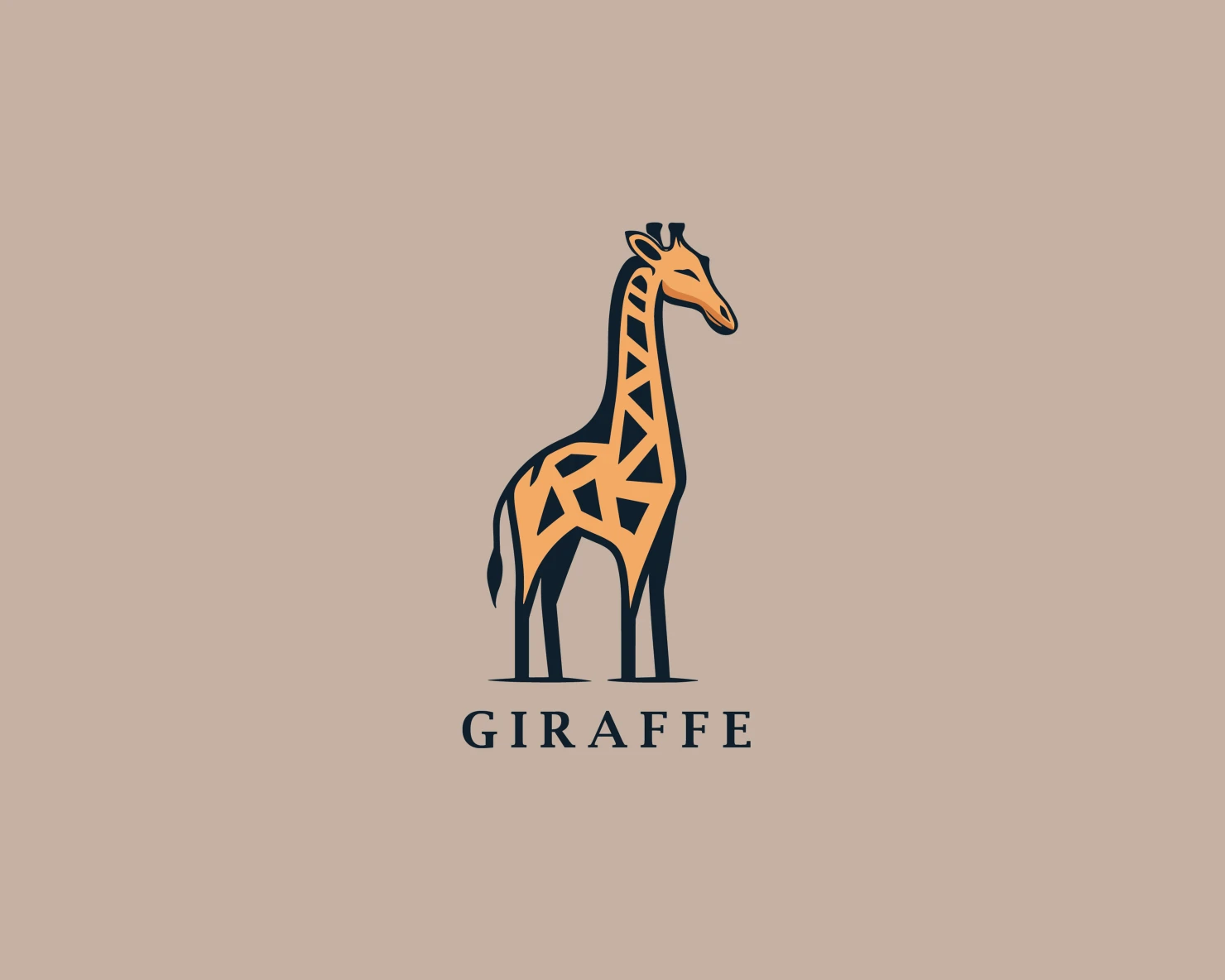 Giraffe customizable logo set design #37381