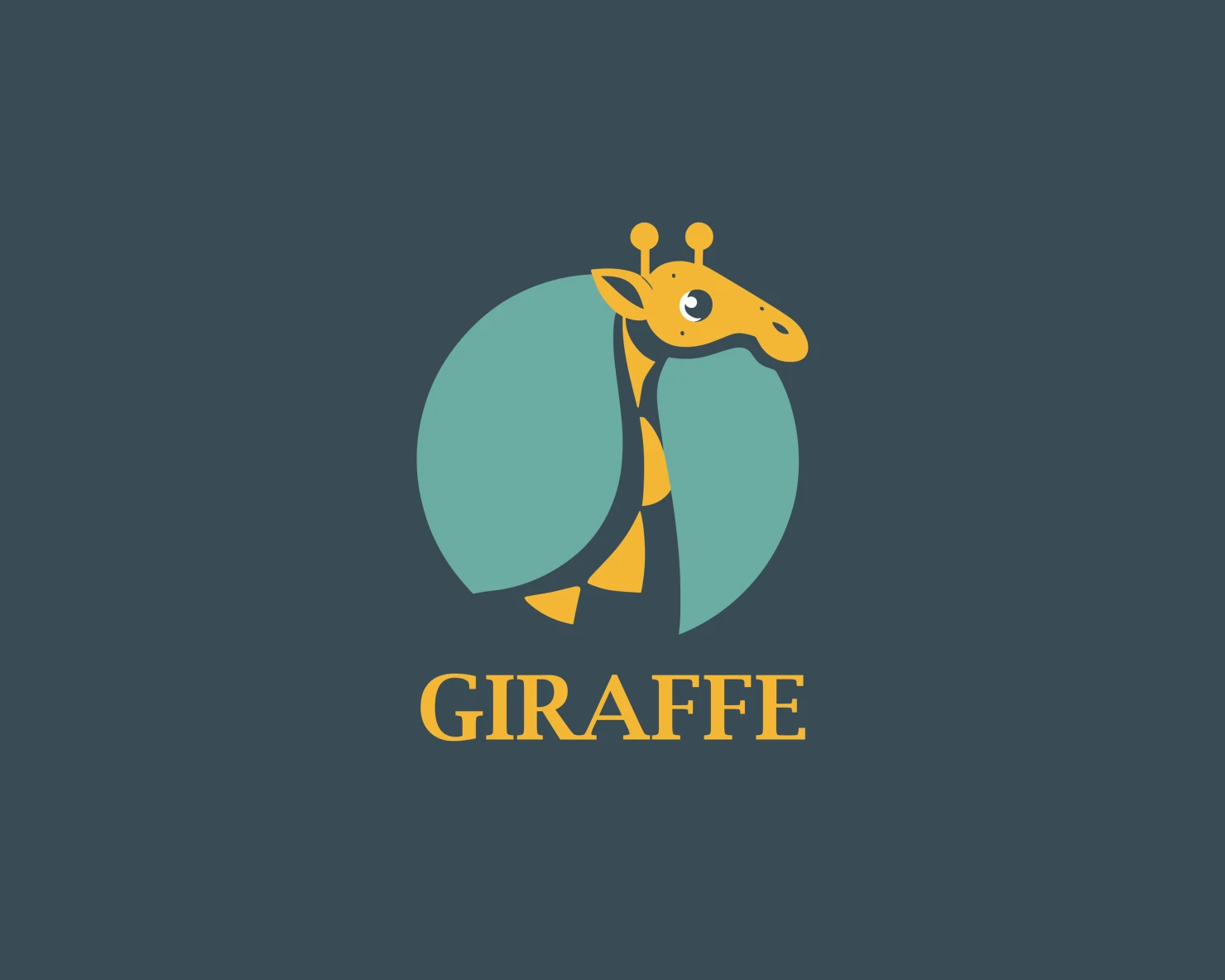 Giraffe customizable logo set design #37382