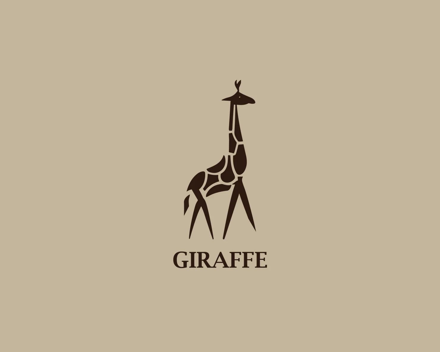 Giraffe customizable logo set design #37383