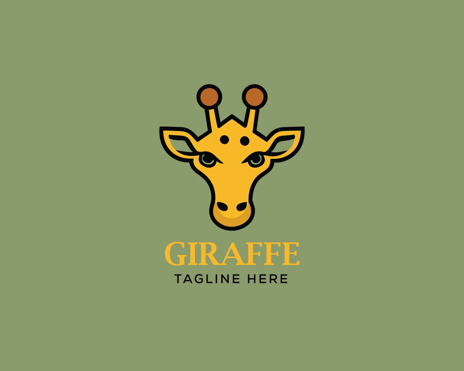 Giraffe customizable logo set design #37385