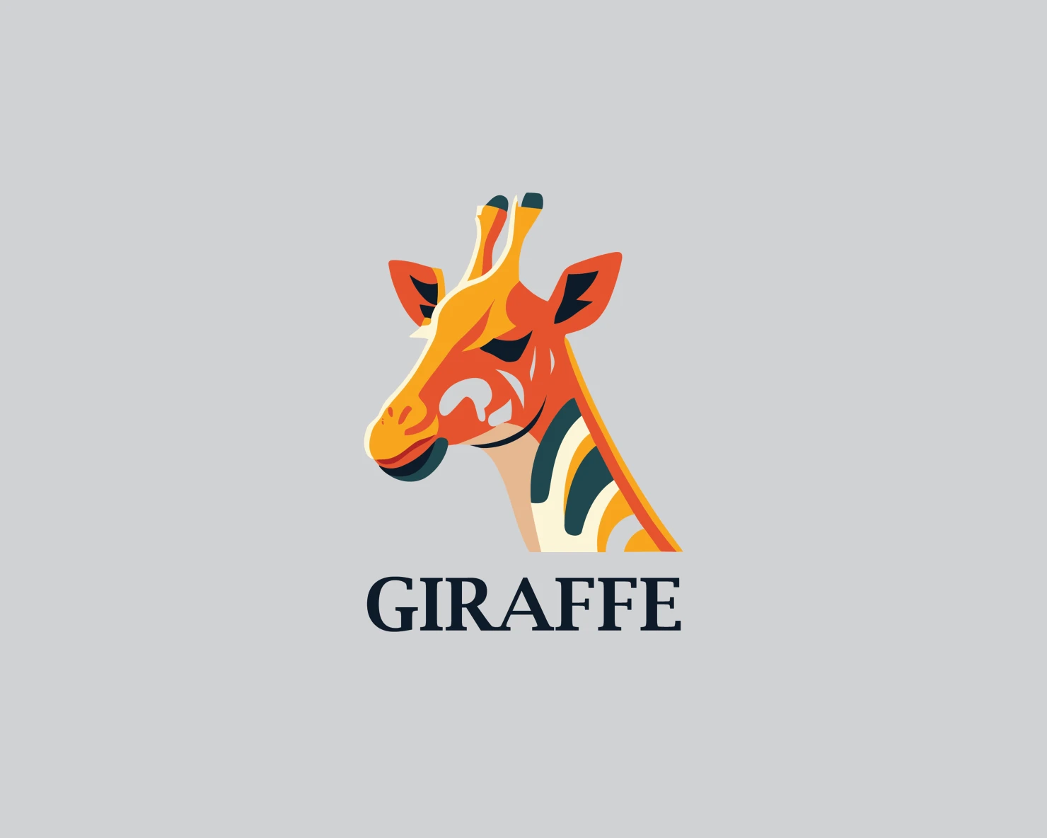 Giraffe customizable logo set design #37390