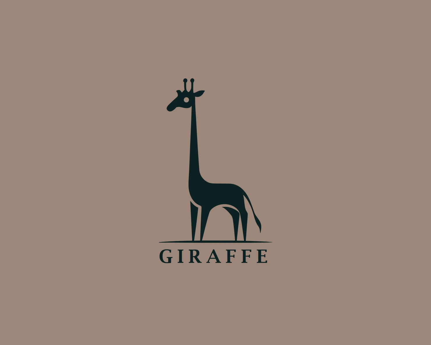 Giraffe customizable logo set design #37392