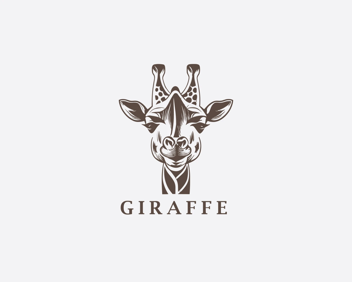 Giraffe customizable logo set design #37394