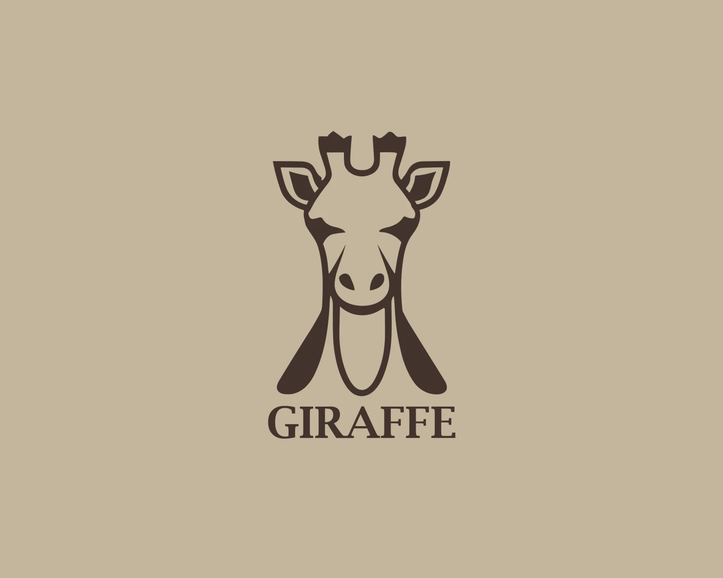Giraffe customizable logo set design #37396