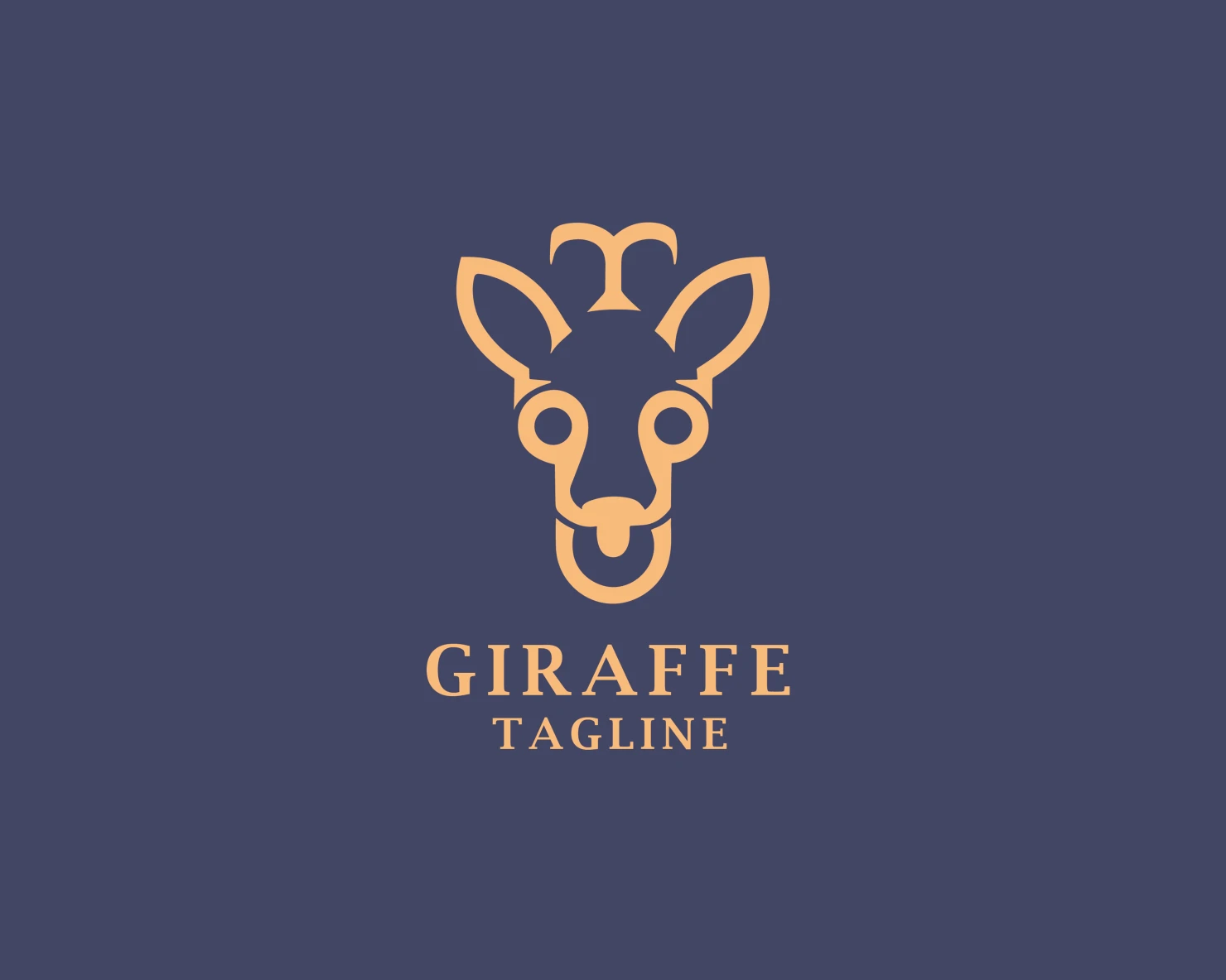 Giraffe customizable logo set design #37397