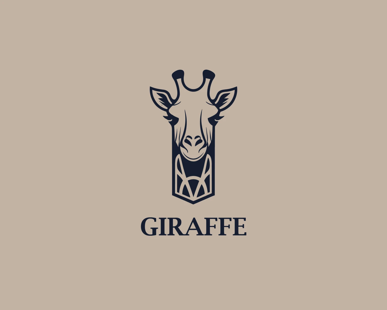 Giraffe customizable logo set design #37398