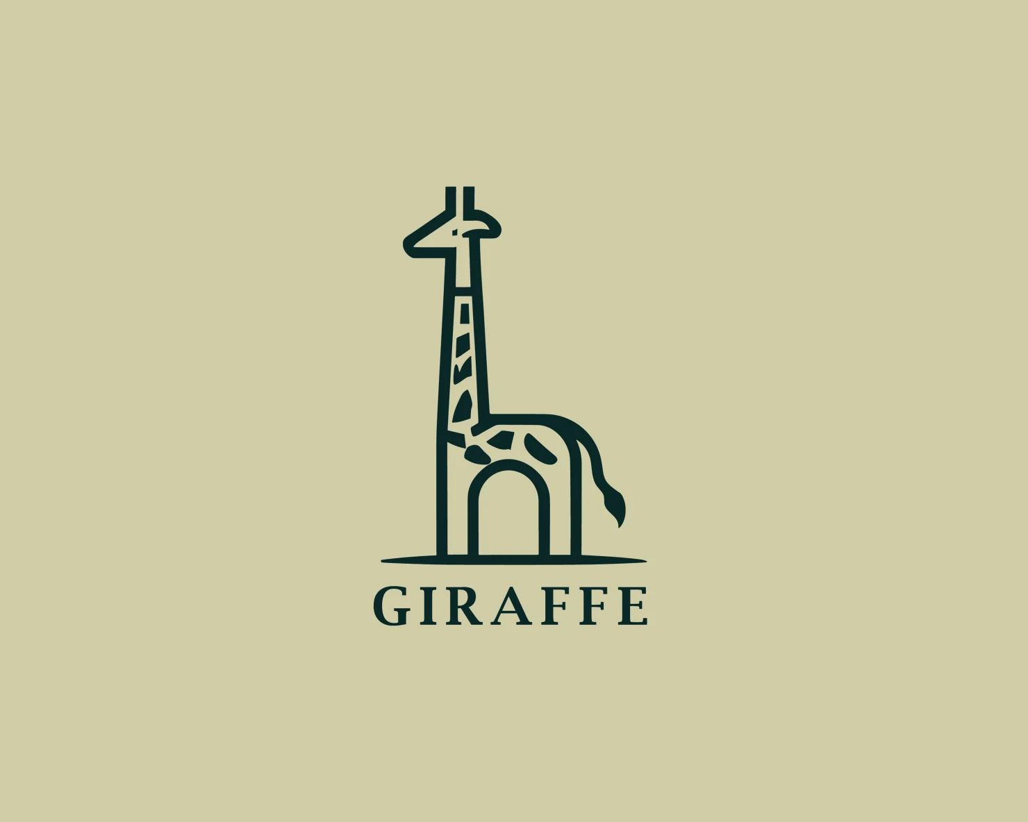 Giraffe customizable logo set design #37400