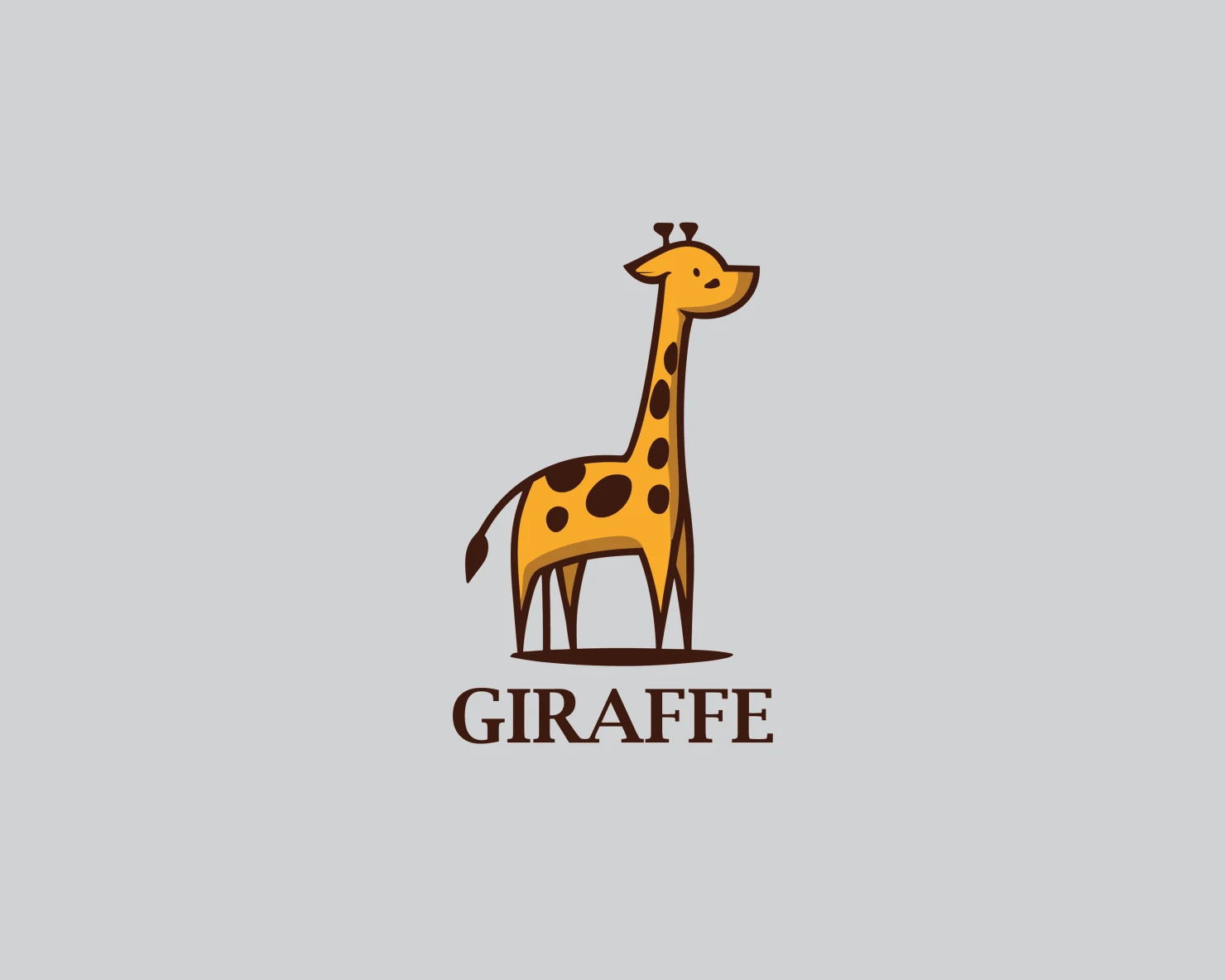 Giraffe customizable logo set design #37401