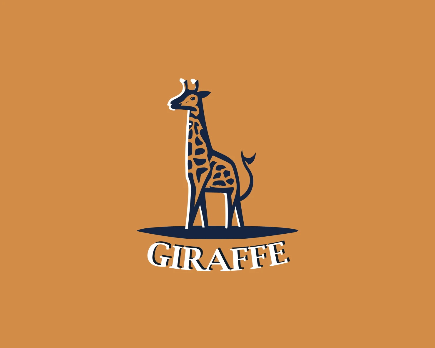 Giraffe customizable logo set design #37403