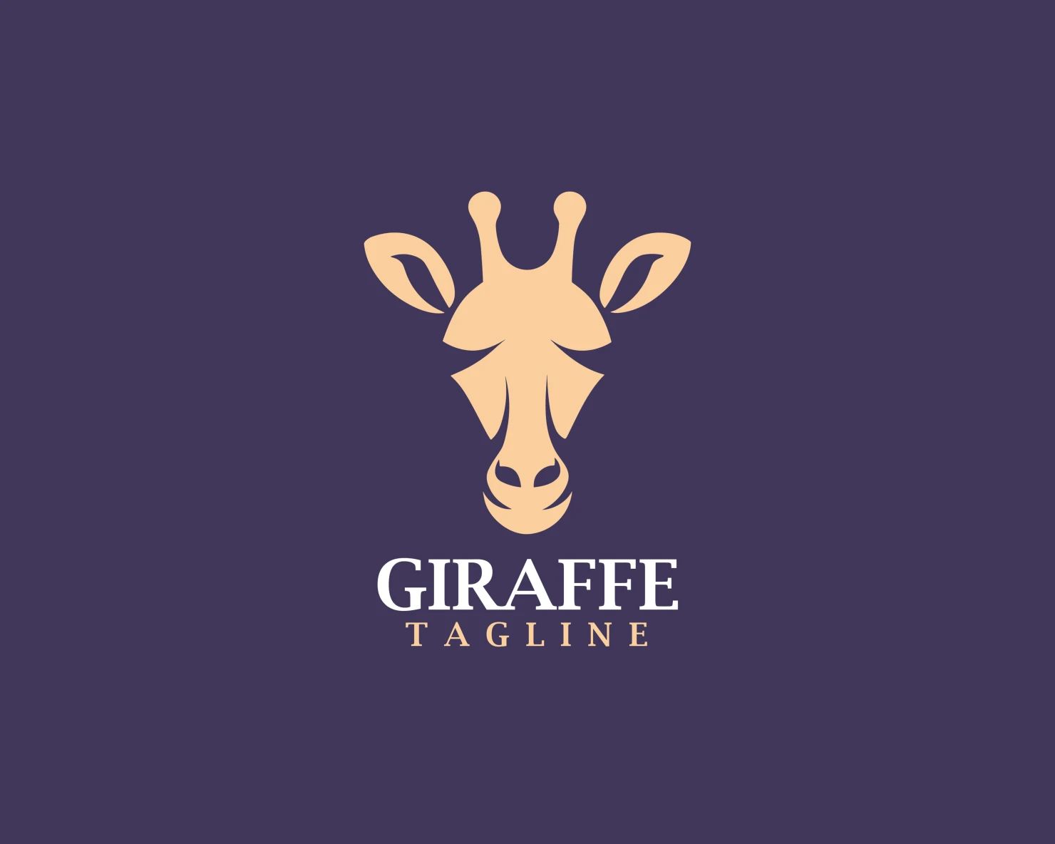Giraffe customizable logo set design #37405