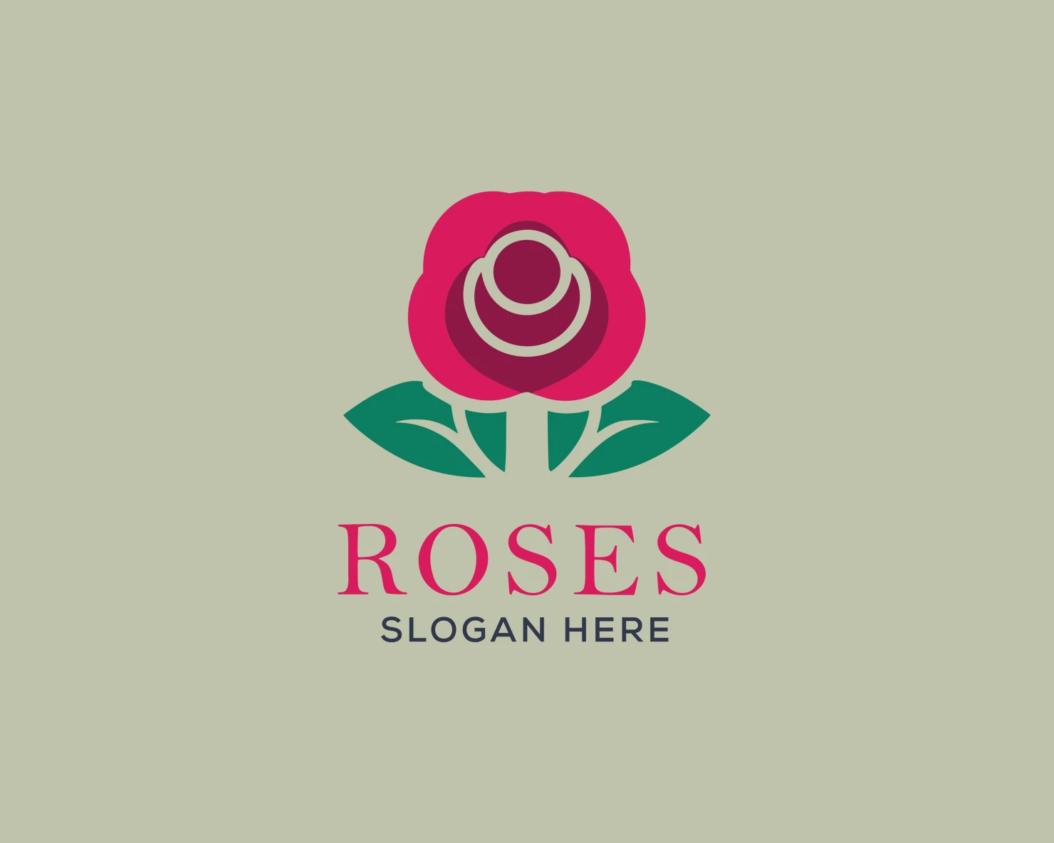 Rose customizable logo set design #37428