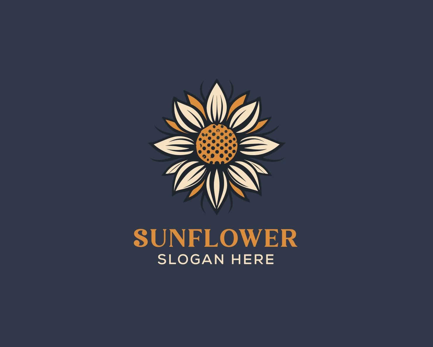 Sunflower customizable logo set design #37436