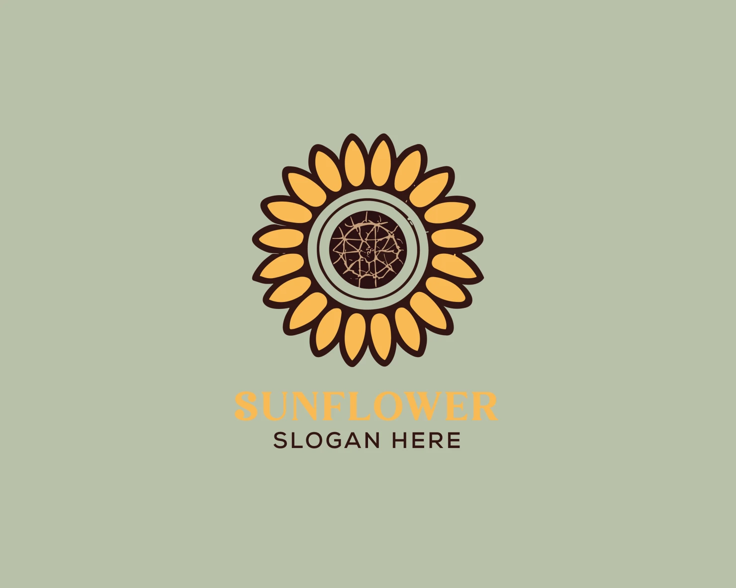 Sunflower customizable logo set design #37438