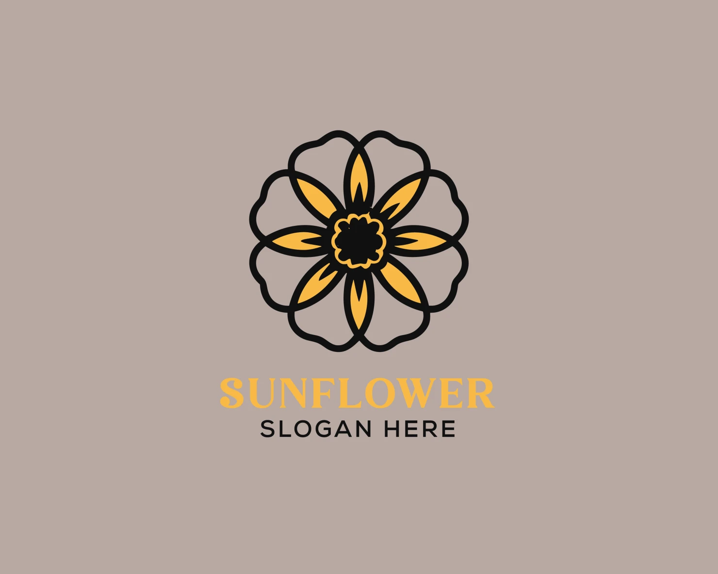 Sunflower customizable logo set design #37440