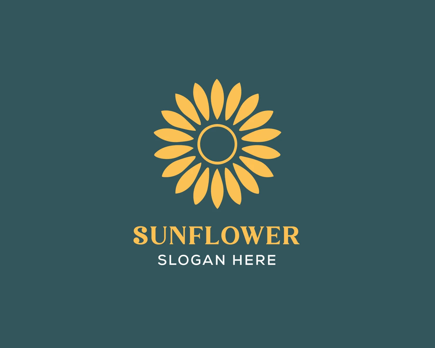 Sunflower customizable logo set design #37442