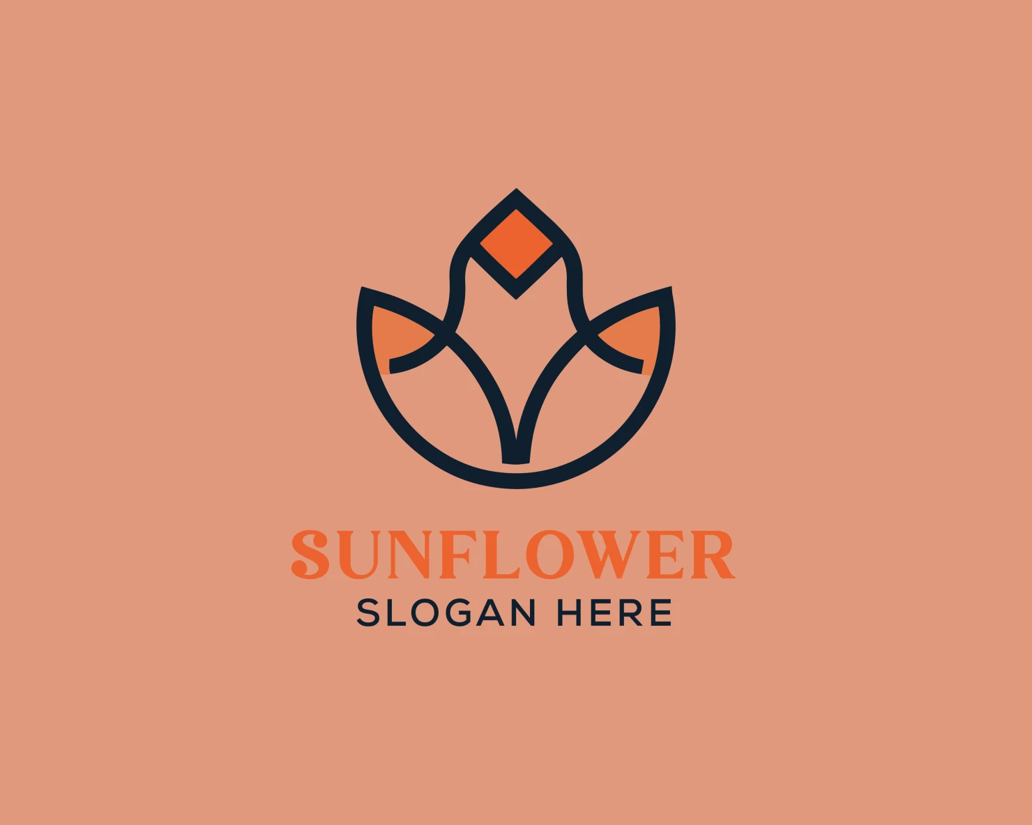 Sunflower customizable logo set design #37443
