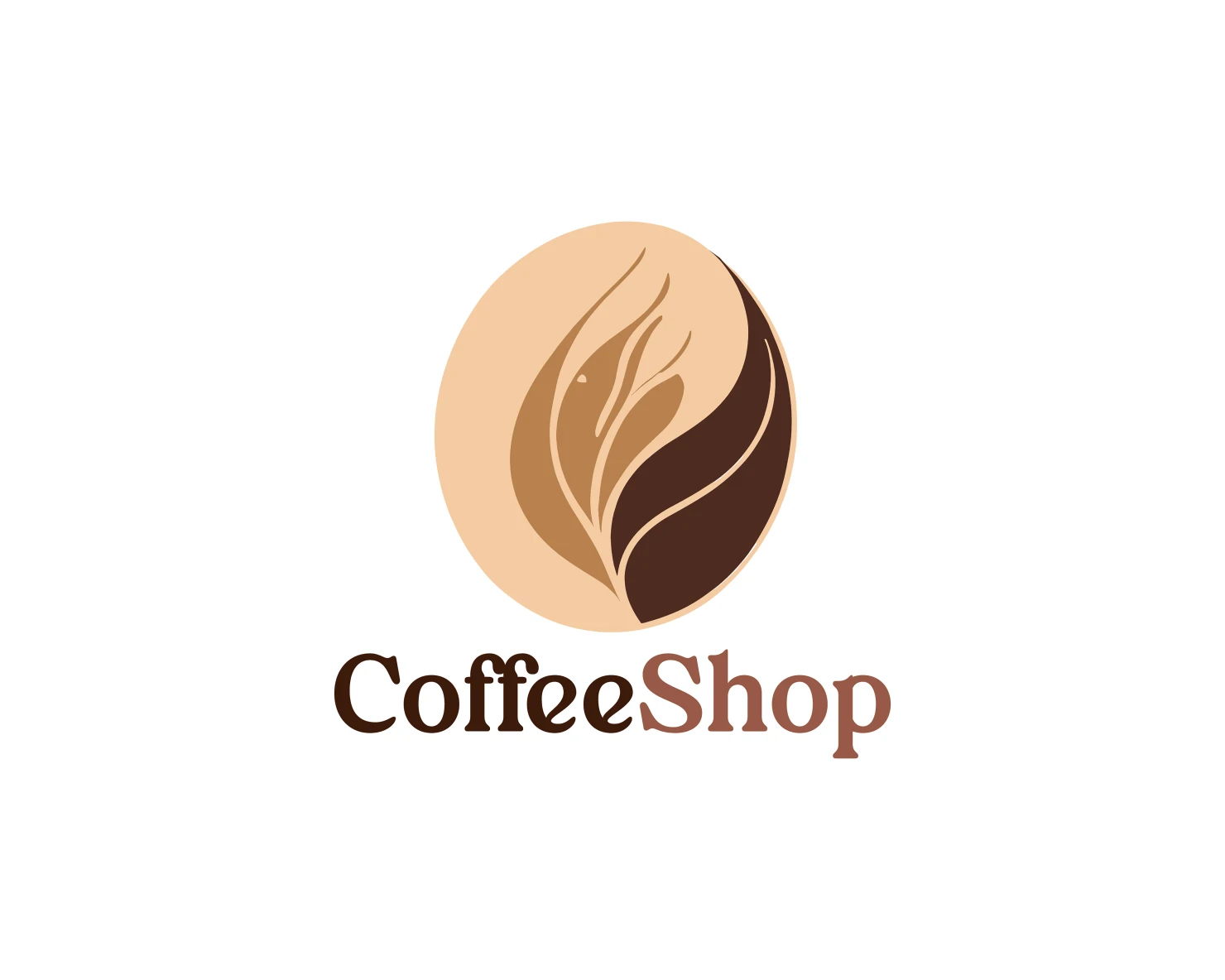 Coffee shop customizable logo set design #37457