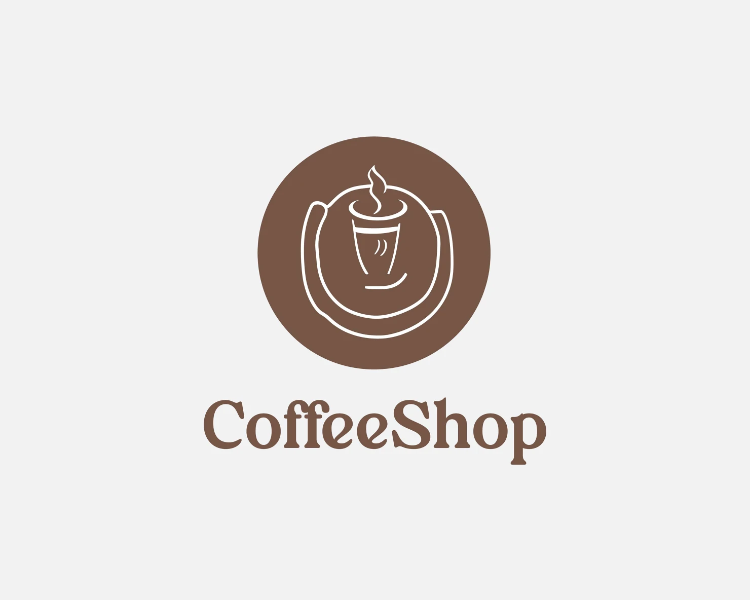Coffee shop customizable logo set design #37459