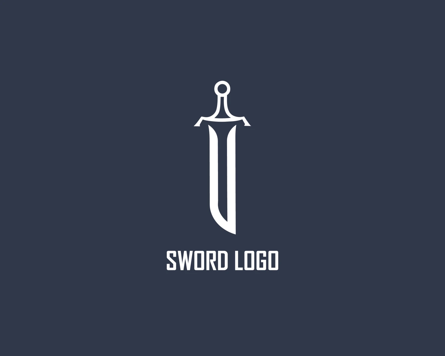 Sword customizable logo set design #37460