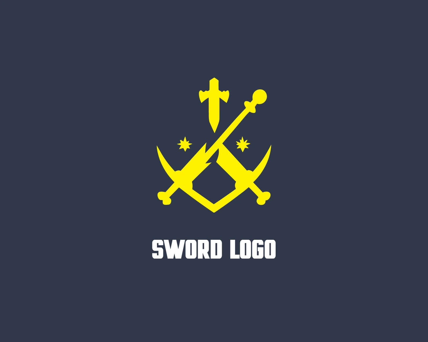 Sword customizable logo set design #37462