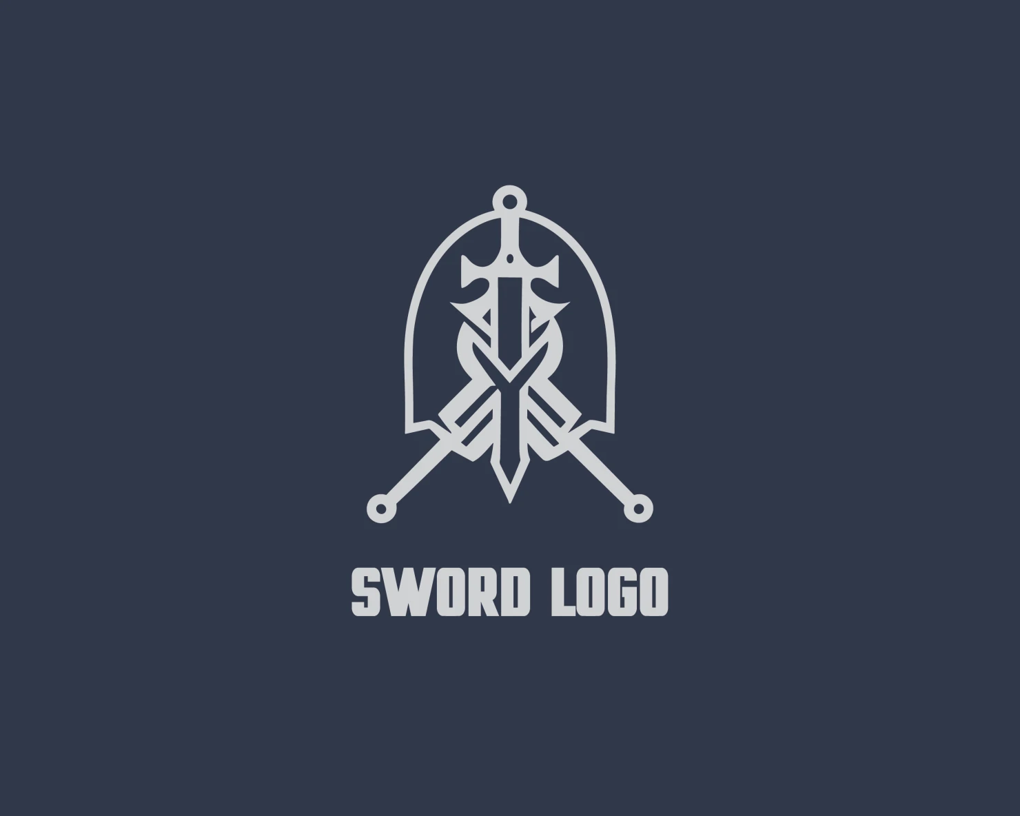 Sword customizable logo set design #37463