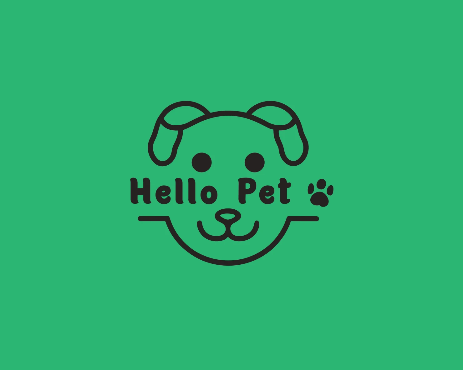 Hello pet customizable logo set design #37465