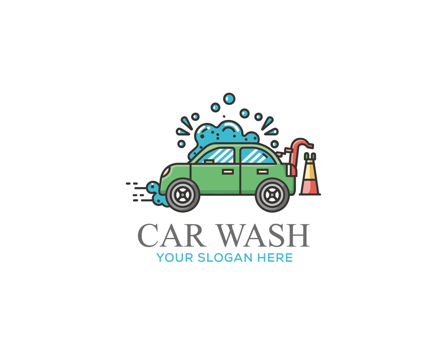 Car wash customizable logo set design #37478