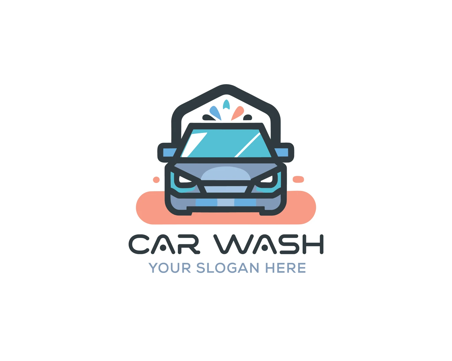 Car wash customizable logo set design #37504