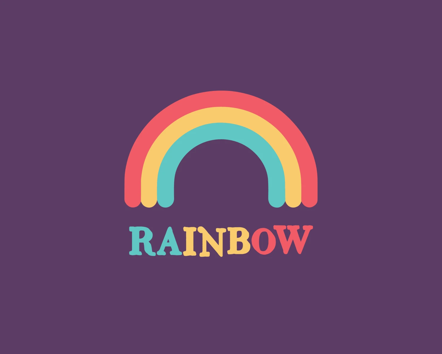 Rainbow customizable logo set design #37508