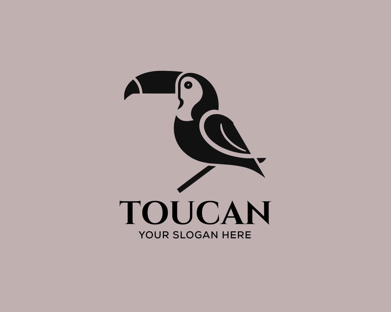 Toucan customizable logo set design #37518